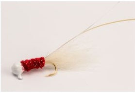 Slater Original Jig 1-16 White-Red-White #4 Hook 3pk