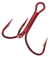 Mustad Treble Triple Grip Red 10ct