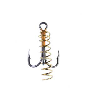 Eagle Claw Soft Bait Treble Hook w/Spring 3ct