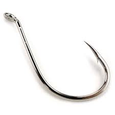 Gamakatsu Worm, Offset Shank, Round Bend Hook Black