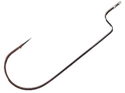 Gamakatsu Worm, Offset Shank, Round Bend Hook Black