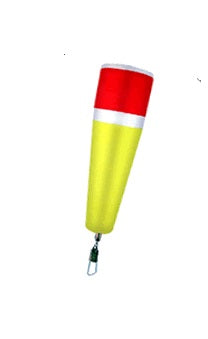 Comal Weighted Poppin Float w/Swivel 3" Red/Yellow 12ct