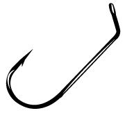 Gamakatsu Jig 60 Flat Eye, Round Bend Hook 100 ct Size 4/0