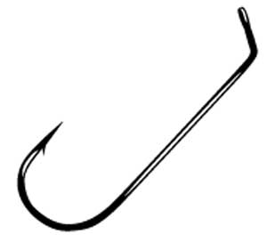 Gamakatsu Jig 60 Flat Eye, Light Wire, Round Bend Hook 25 ct Size 5/0