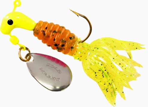 Blakemore Crappie Thunder 1-16 2ct Chartreuse-Pumpkin-Chartreuse