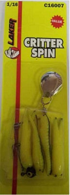 Eagle Claw Laker Critter Spin 1/8 oz Yellow/Black Stripe