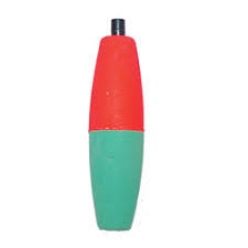 Comal Cigar Float w-peg 2.50" Red-Green 25-bag