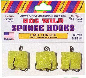 Magic Bait Hog Wild Sponge Hooks 3ct
