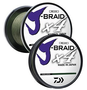 Daiwa J-Braid X4 Braided Line 150yd Dark Green