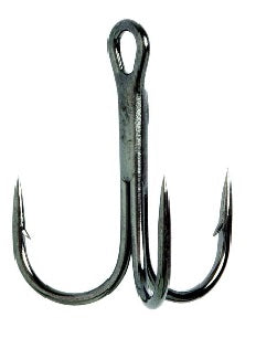 Eagle Claw Treble Hook 3X Strong Platinum Black 5ct