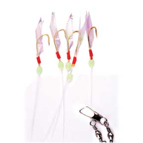 Eagle Claw Sabiki Rigs White/Glow Size 2