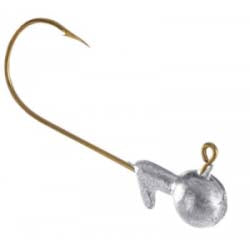 Luck-E-Strike Round Jig Head Plain 1/32 oz 10ct Gold Hook