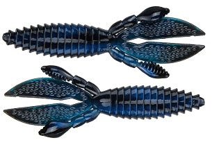 Strike King Rodent 4" 6ct 6pk Back Blue Swirl