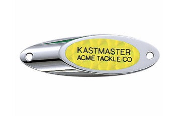 Acme Baits Kastmaster with Flash Tape Spoon 3/8oz Chrome/Chartreuse