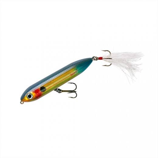 Heddon Super Spook Jr Feathered 3.5" 1/2oz Wounded Shad