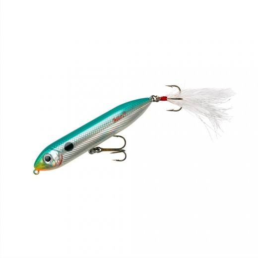 Heddon Super Spook Jr Feathered 3.5" 1/2oz Lake Fork Shad