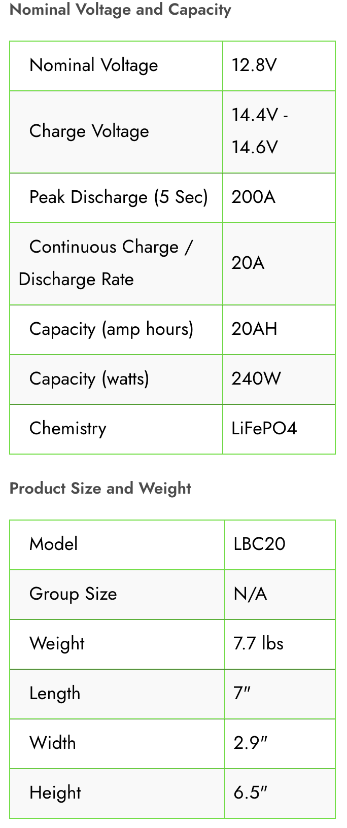 12V 20AH Lithium Ion Battery