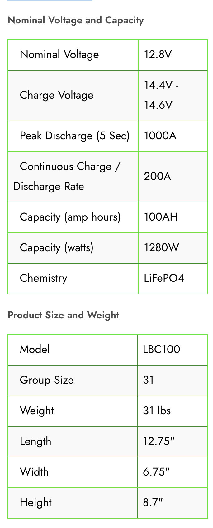 12V 100AH Lithium Ion Battery