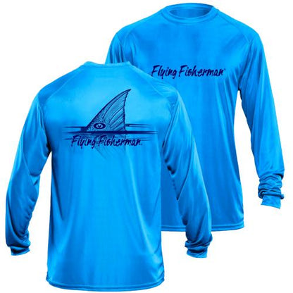 Flying Fisherman Redfish L/S Performance Tee Blue